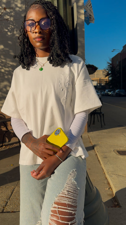 CREAMSTONE EMBOSSED SHIRT
